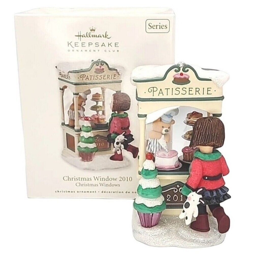 Hallmark Keepsake Christmas Window 2010 Ornament Bakery Patisserie Scene NIB